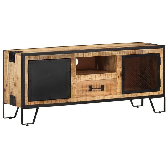 furnicato TV-Schrank 110x31x46 cm Raues Mangoholz günstig online kaufen