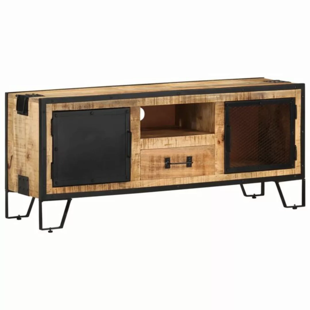 furnicato TV-Schrank 110x31x46 cm Raues Mangoholz (1-St) günstig online kaufen