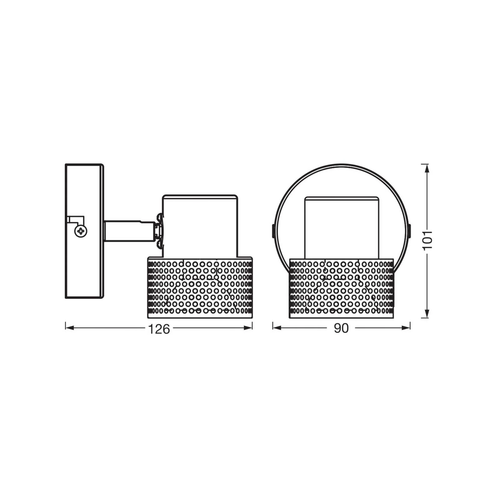 OSRAM Wandstrahler CORK, weiß, 1 Spot, GU10-LED, 927, dim günstig online kaufen