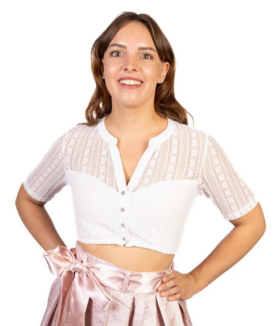 Trachtl Trachtenbluse Trachtl-CLAUDIA Dirndlbluse SpitzeDirndl Weiss günstig online kaufen