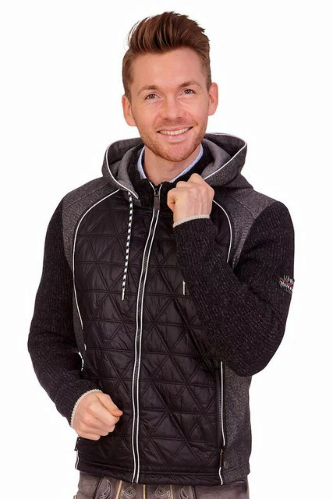 Spieth & Wensky Outdoorjacke Steppjacke Herren - TRAUNSTEIN - schwarz/grau günstig online kaufen