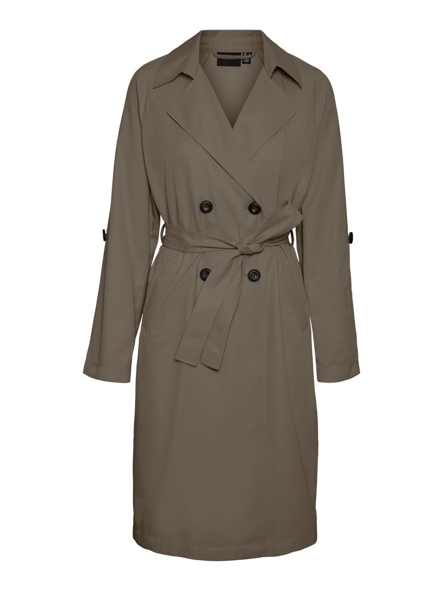 VERO MODA Longline Trenchcoat Damen Grau günstig online kaufen