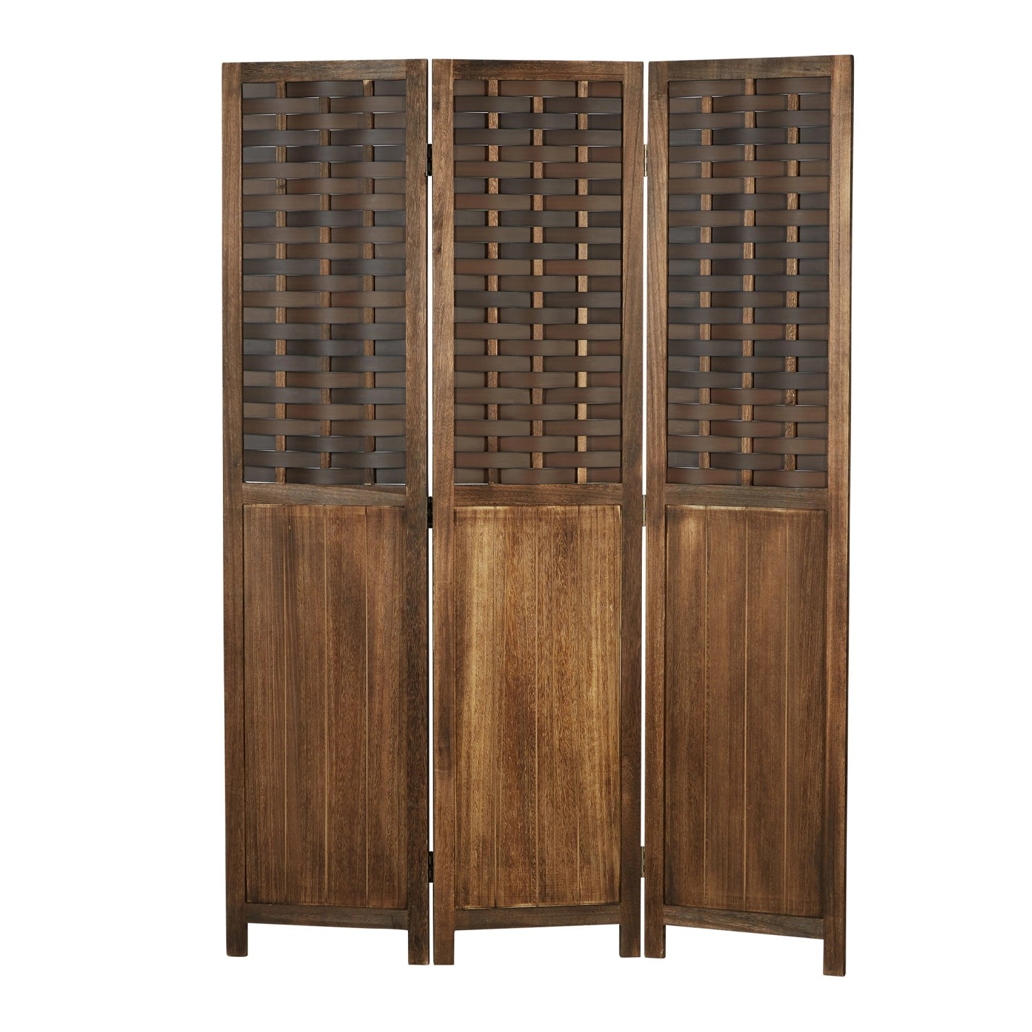 Homestyle4u 3-tlg. Paravent in Dunkelbraun 120x170 cm 2023 günstig online kaufen