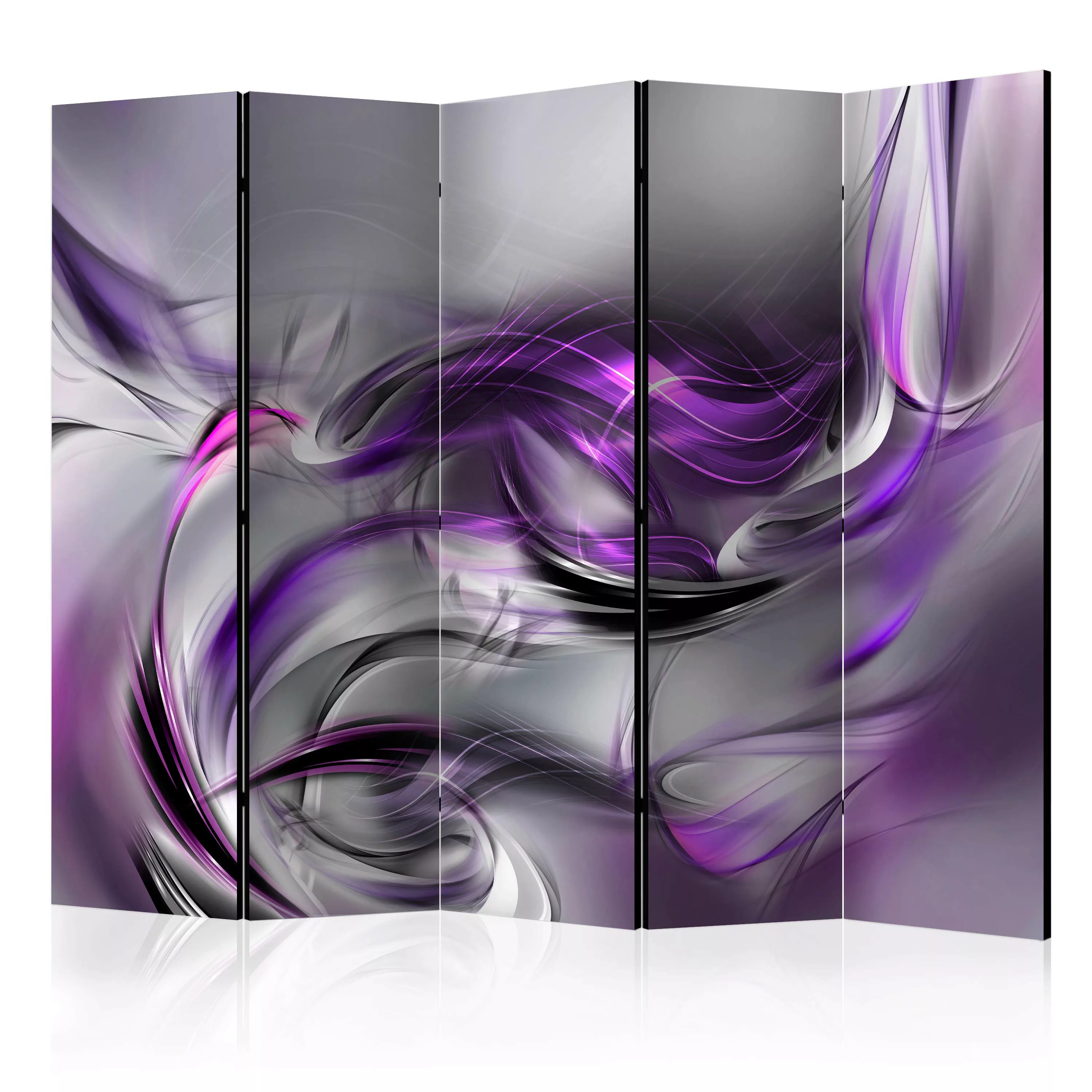 5-teiliges Paravent - Purple Swirls Ii Ii [room Dividers] günstig online kaufen