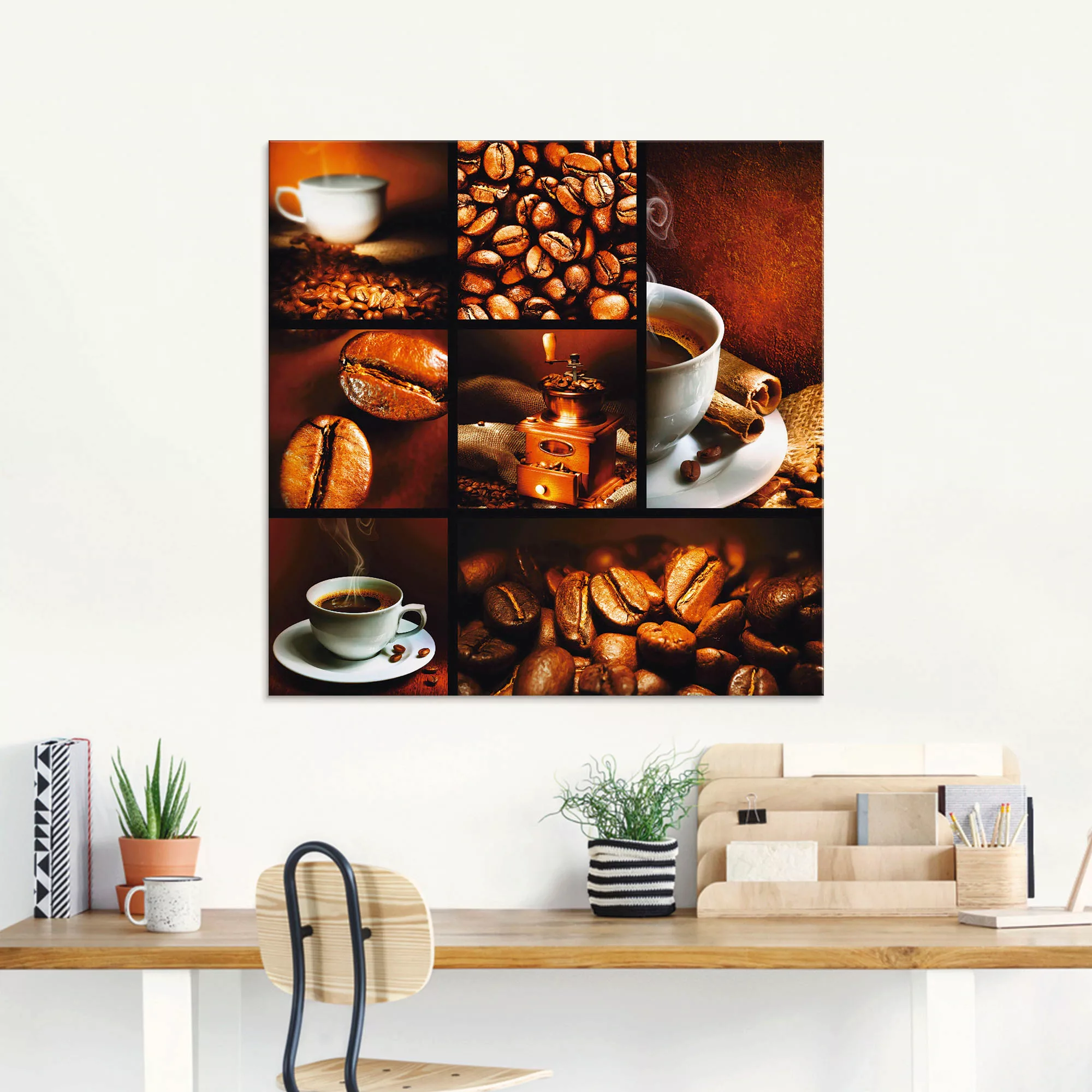 Artland Glasbild "Kaffee Collage", Getränke, (1 St.) günstig online kaufen
