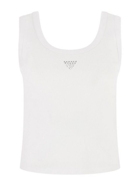 Guess T-Shirt Damen Tanktop TRIANGLE BLING RIB TANK (1-tlg) günstig online kaufen