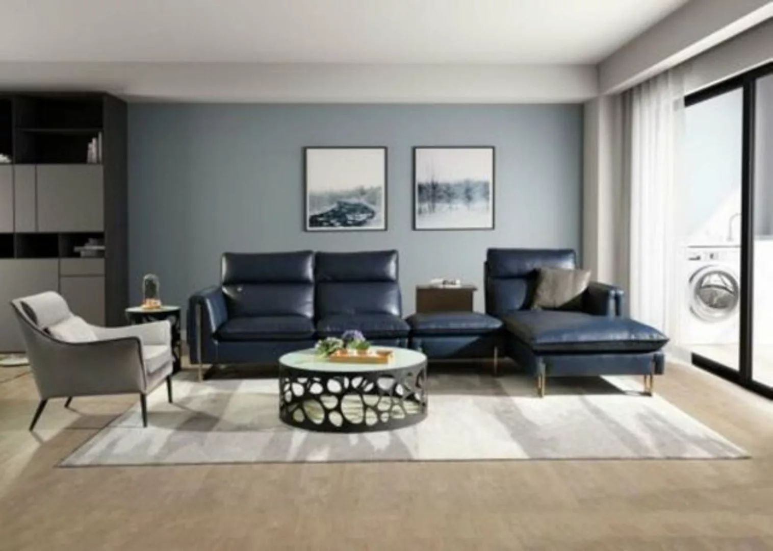 JVmoebel Ecksofa, Eck Leder Design Sofa Italienische Möbel Sitz Polster Gar günstig online kaufen