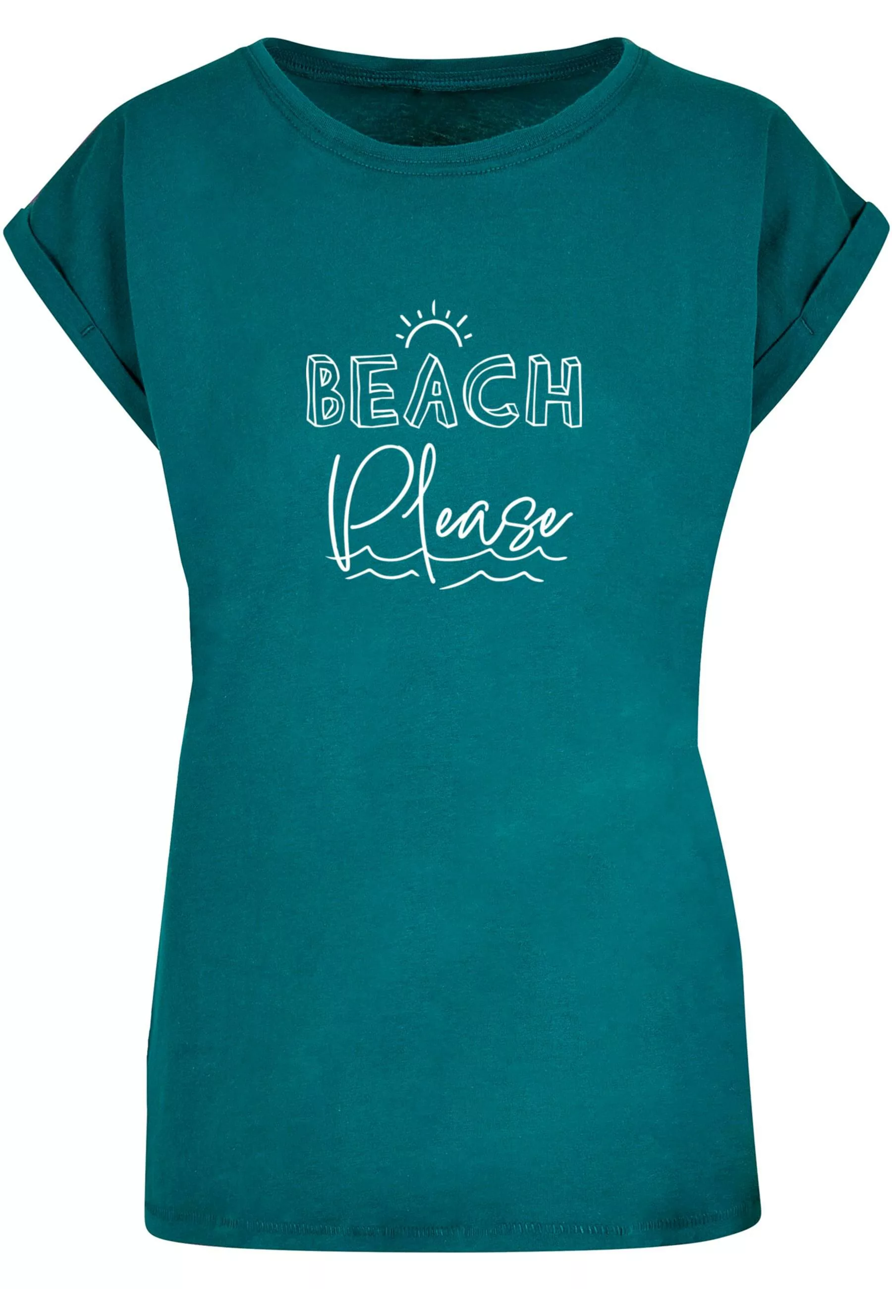 Merchcode T-Shirt "Merchcode Damen Ladies Beach Please Extended Shoulder Te günstig online kaufen