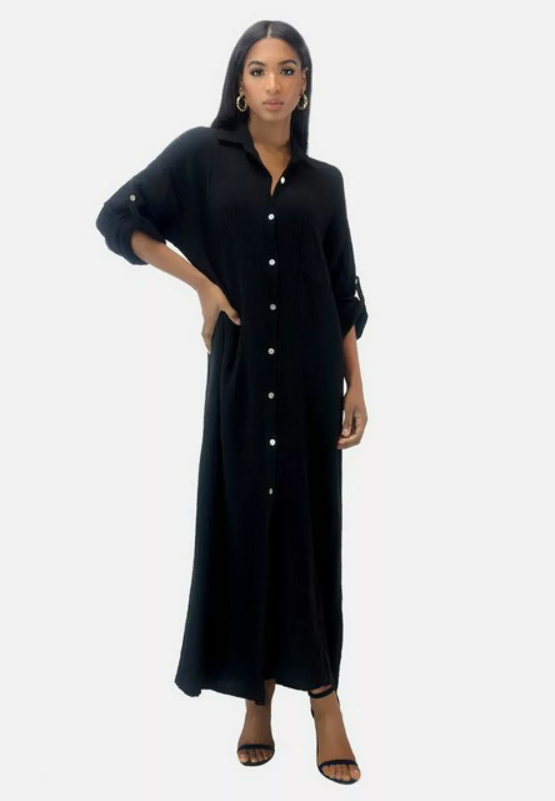 Elara Strickkleid Elara Damen Musselin Kleid (1-tlg) günstig online kaufen