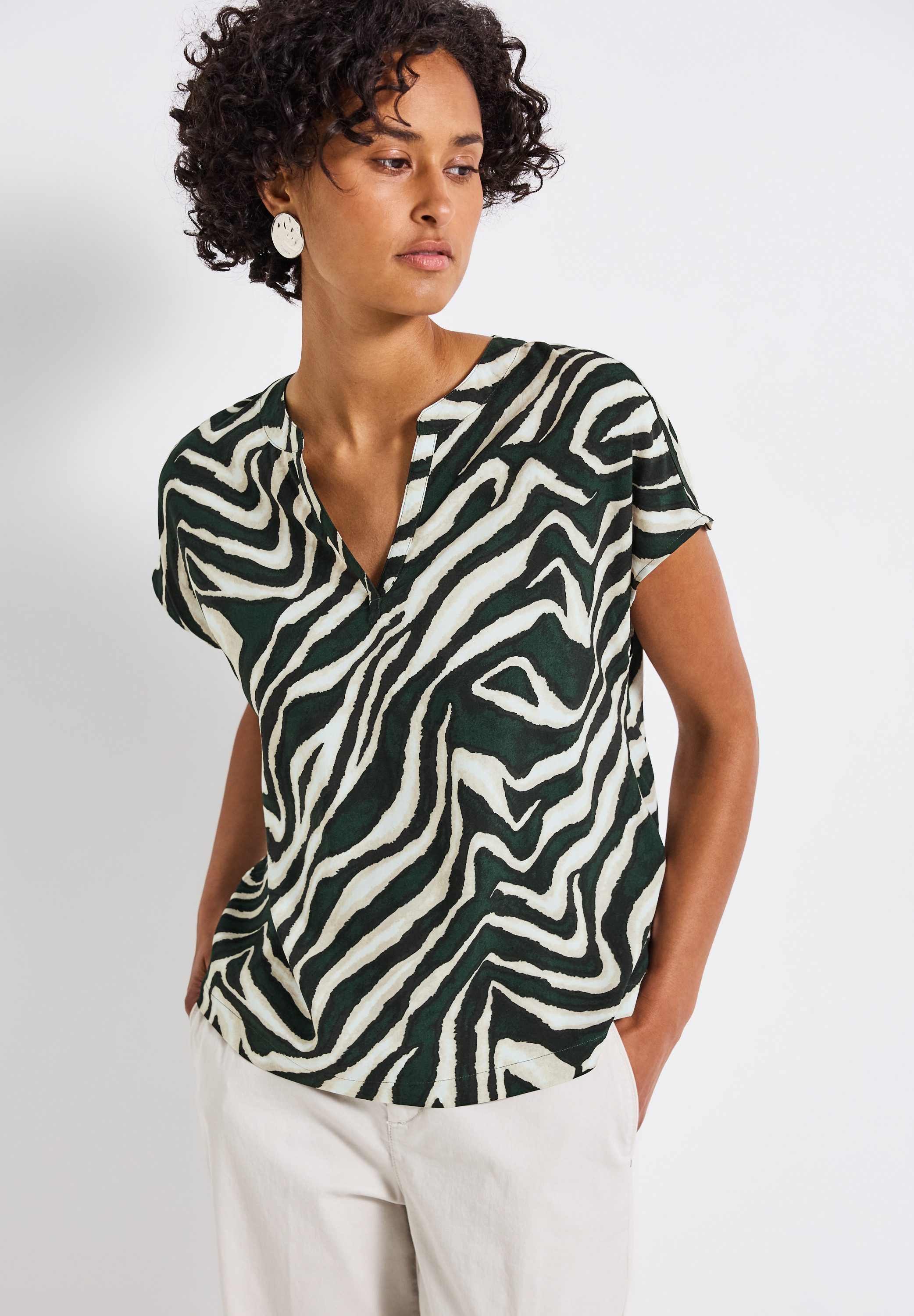STREET ONE Shirtbluse, mit allover Print günstig online kaufen