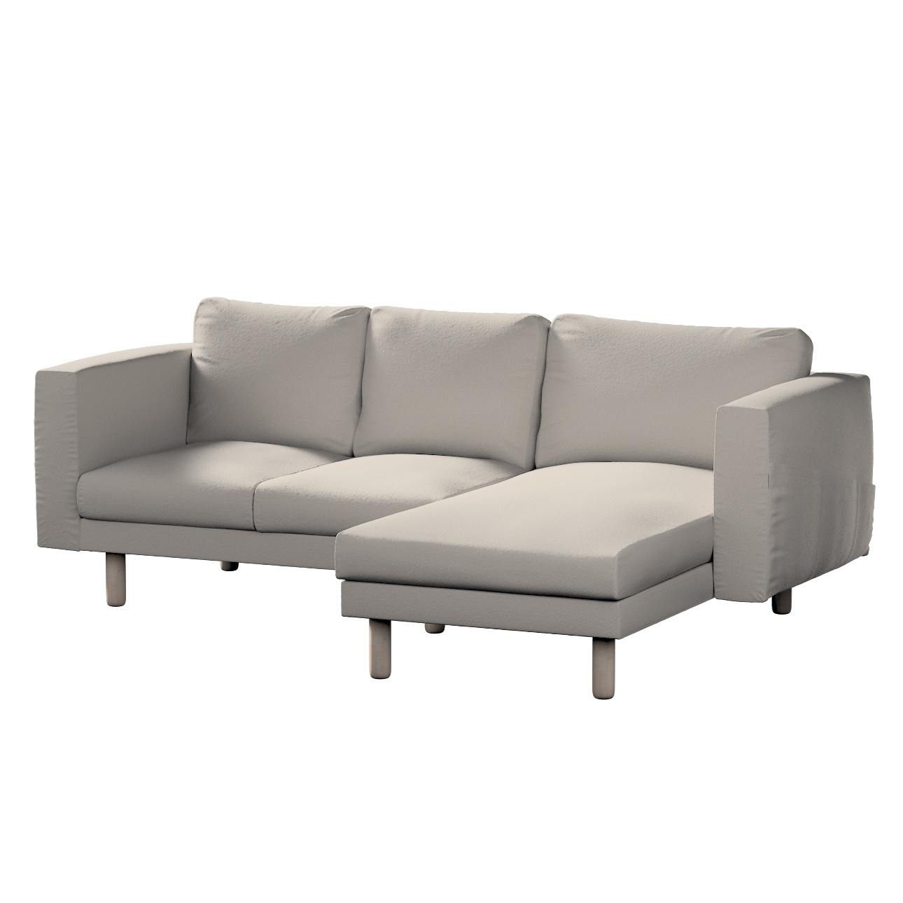 Bezug für Norsborg 3-Sitzer Sofa mit Recamiere, hellbeige, Norsborg Bezug f günstig online kaufen