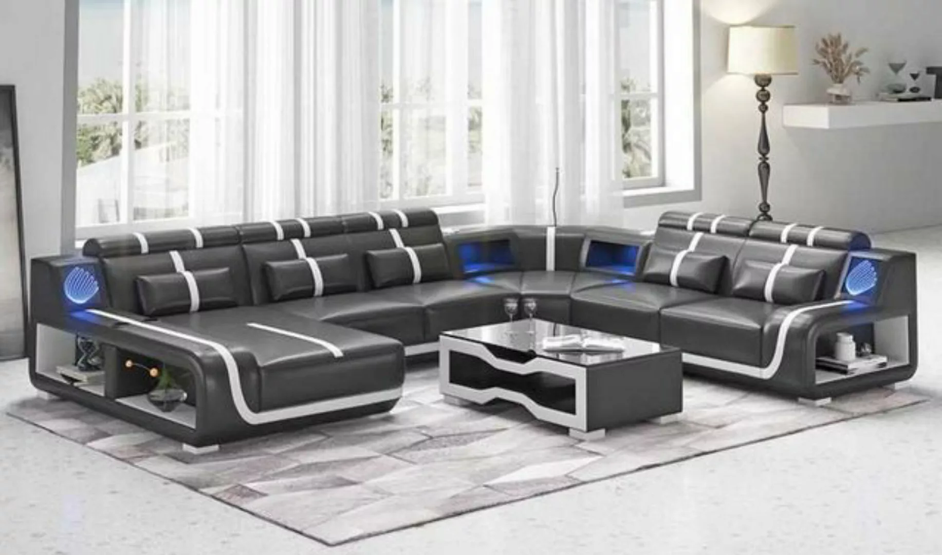 JVmoebel Ecksofa Modern Wohnlandschaft XXL Sofa U Form Groß Ecksofa Sofas, günstig online kaufen