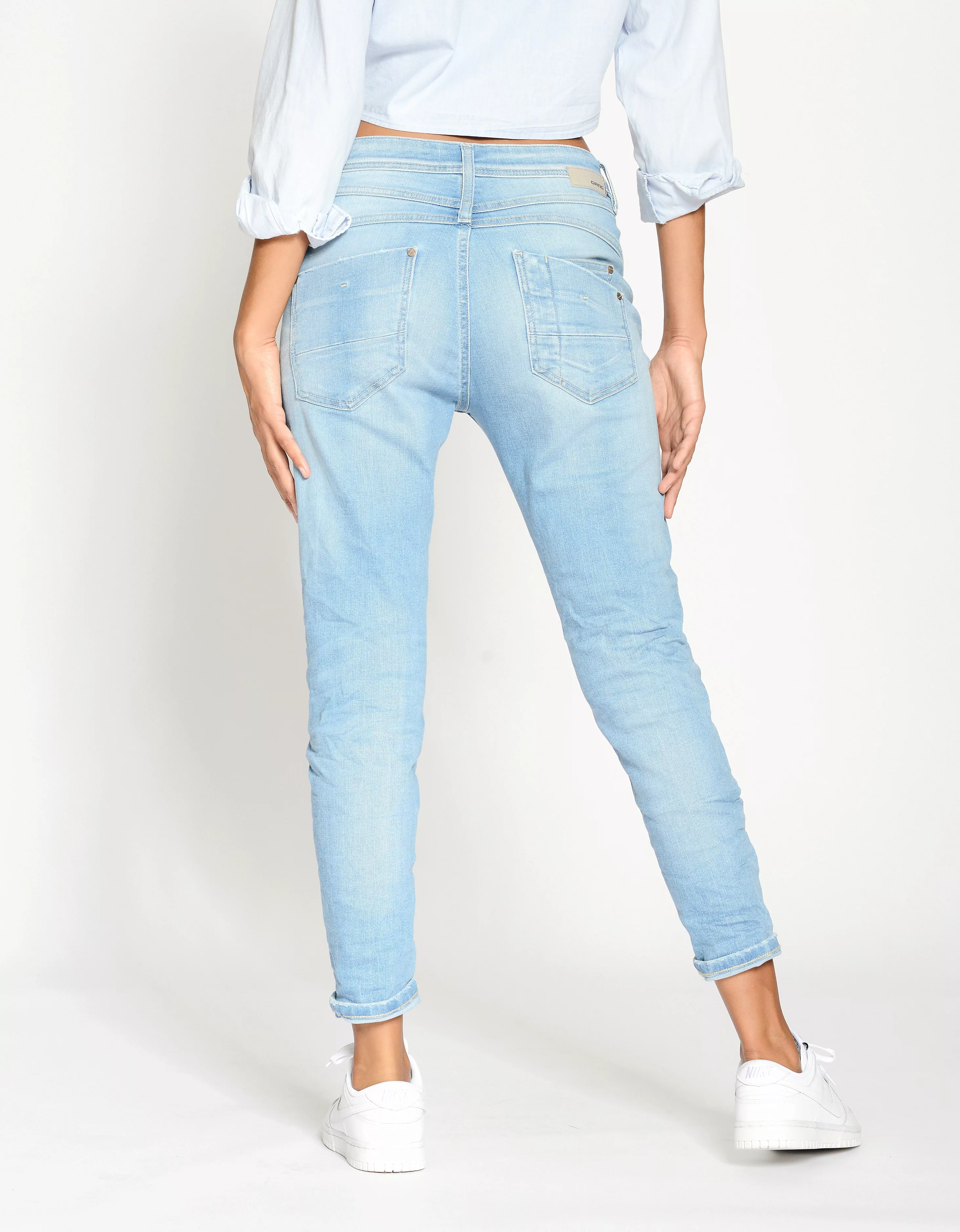 GANG Relax-fit-Jeans "94AMELIE CROPPED", mit Abriebeffekten günstig online kaufen