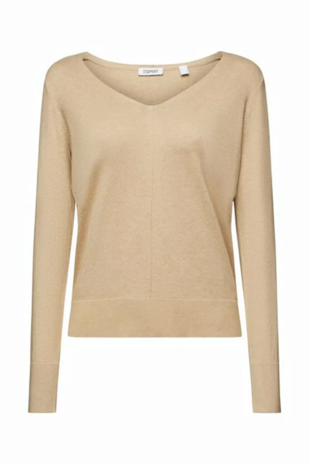 Esprit Strickpullover Co vneck solid günstig online kaufen