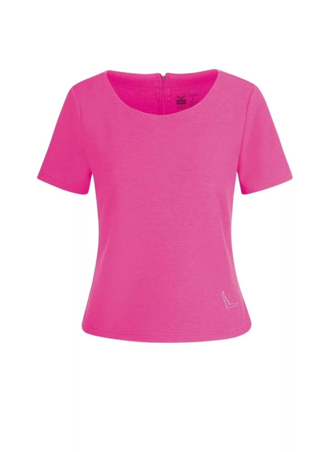 Trigema Sweatshirt "TRIGEMA Shirt mit kurzen Ärmeln mit Kristallsteinen" günstig online kaufen
