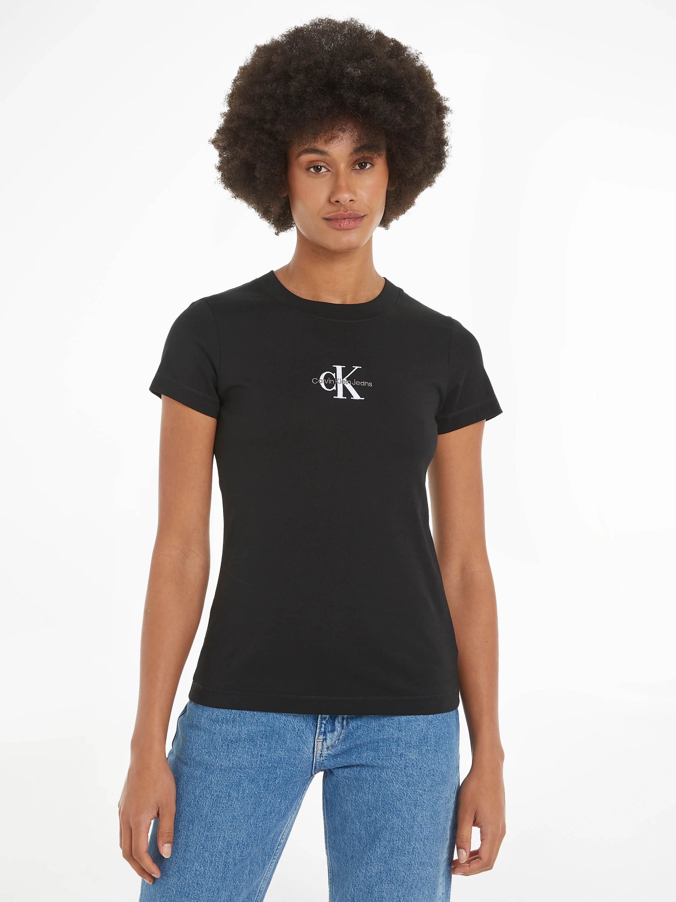 Calvin Klein Jeans T-Shirt "MONOLOGO SLIM TEE", mit Logoprägung günstig online kaufen