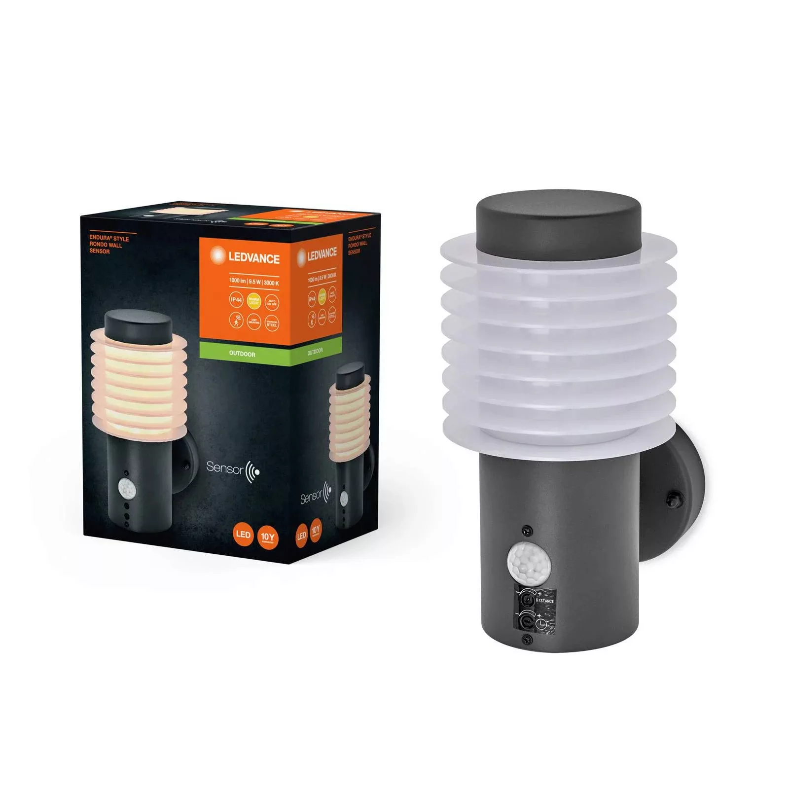 LEDVANCE LED-Wandlampe Endura Style Rondo dunkelgrau Sensor günstig online kaufen