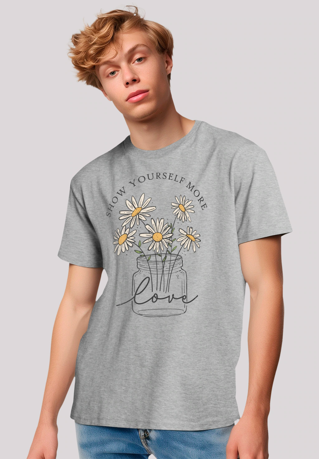 F4NT4STIC T-Shirt "Flower show yourself more love", Premium Qualität, Unise günstig online kaufen