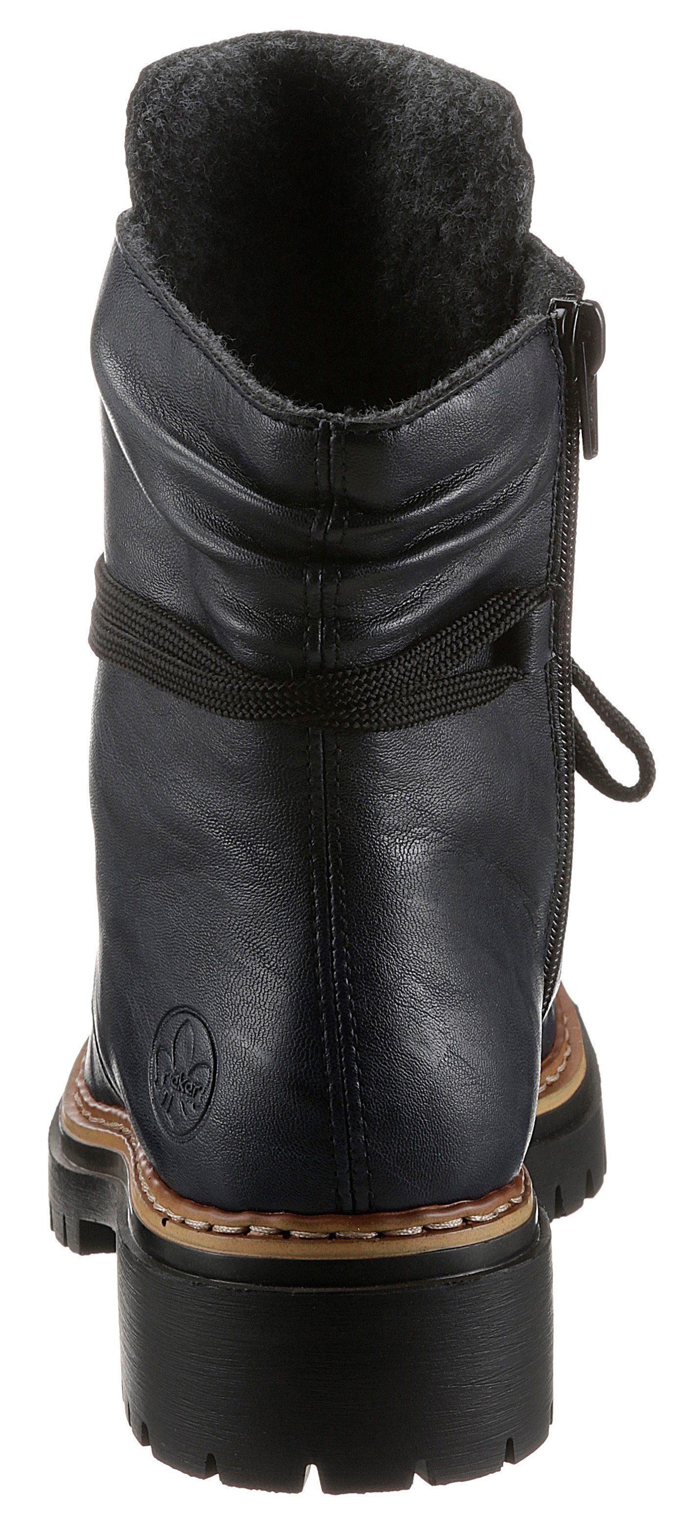 Rieker Schnürboots, Stiefelette, Profilsohle, Blockabsatz, mit günstig online kaufen