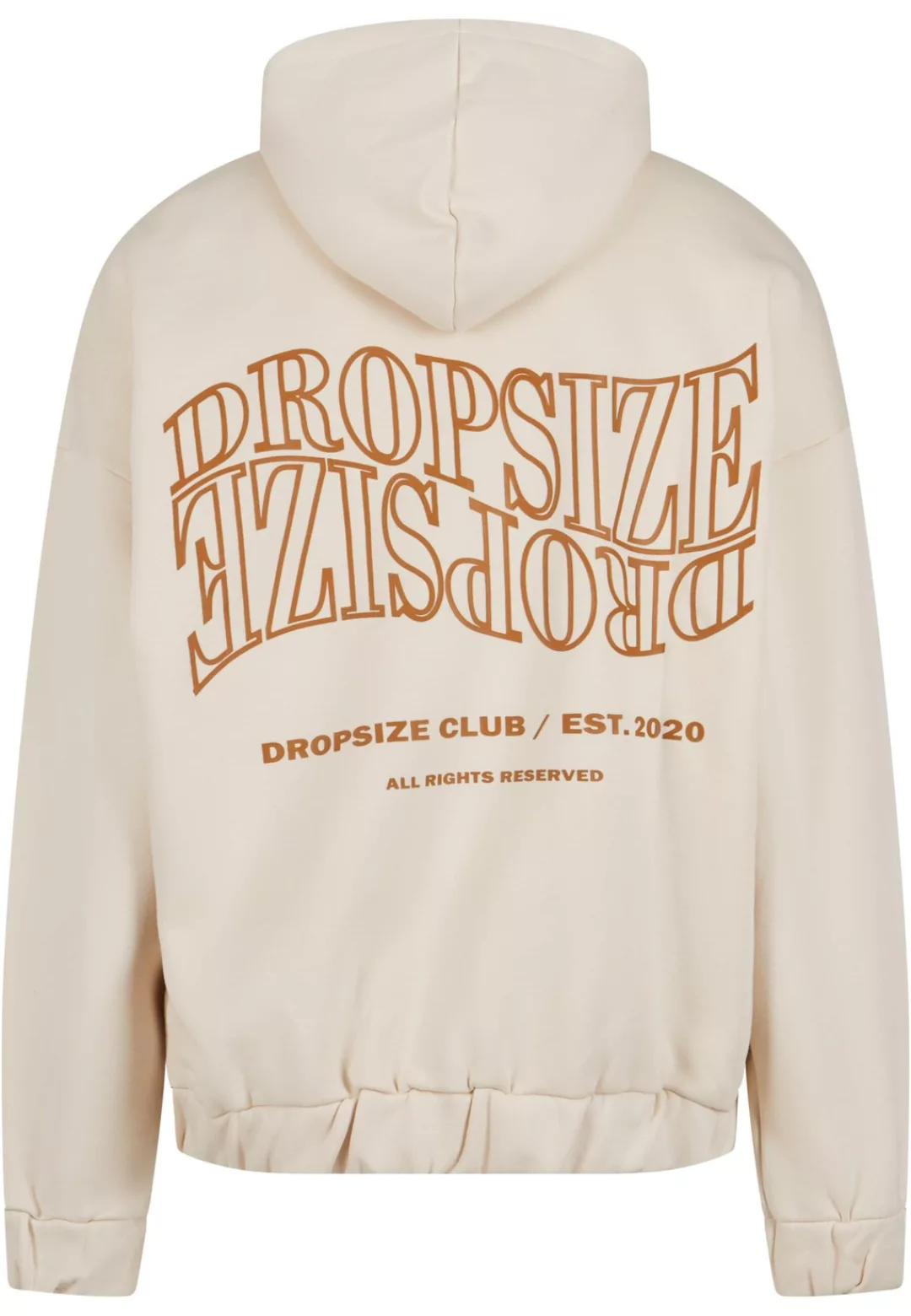 Dropsize Sweatjacke "Dropsize Herren Heavy Oversize Mirrored Logo Zip-Hoodi günstig online kaufen