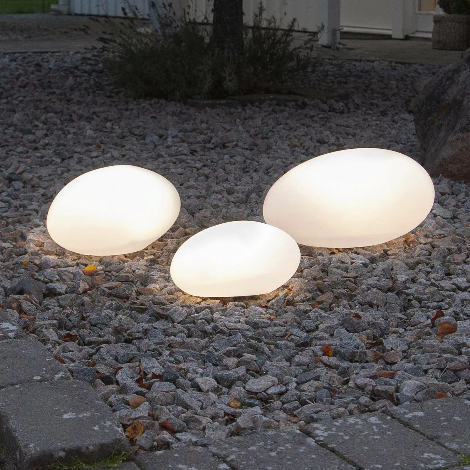 LED-Solarleuchte Globy in Steinform, Länge 26,5 cm günstig online kaufen