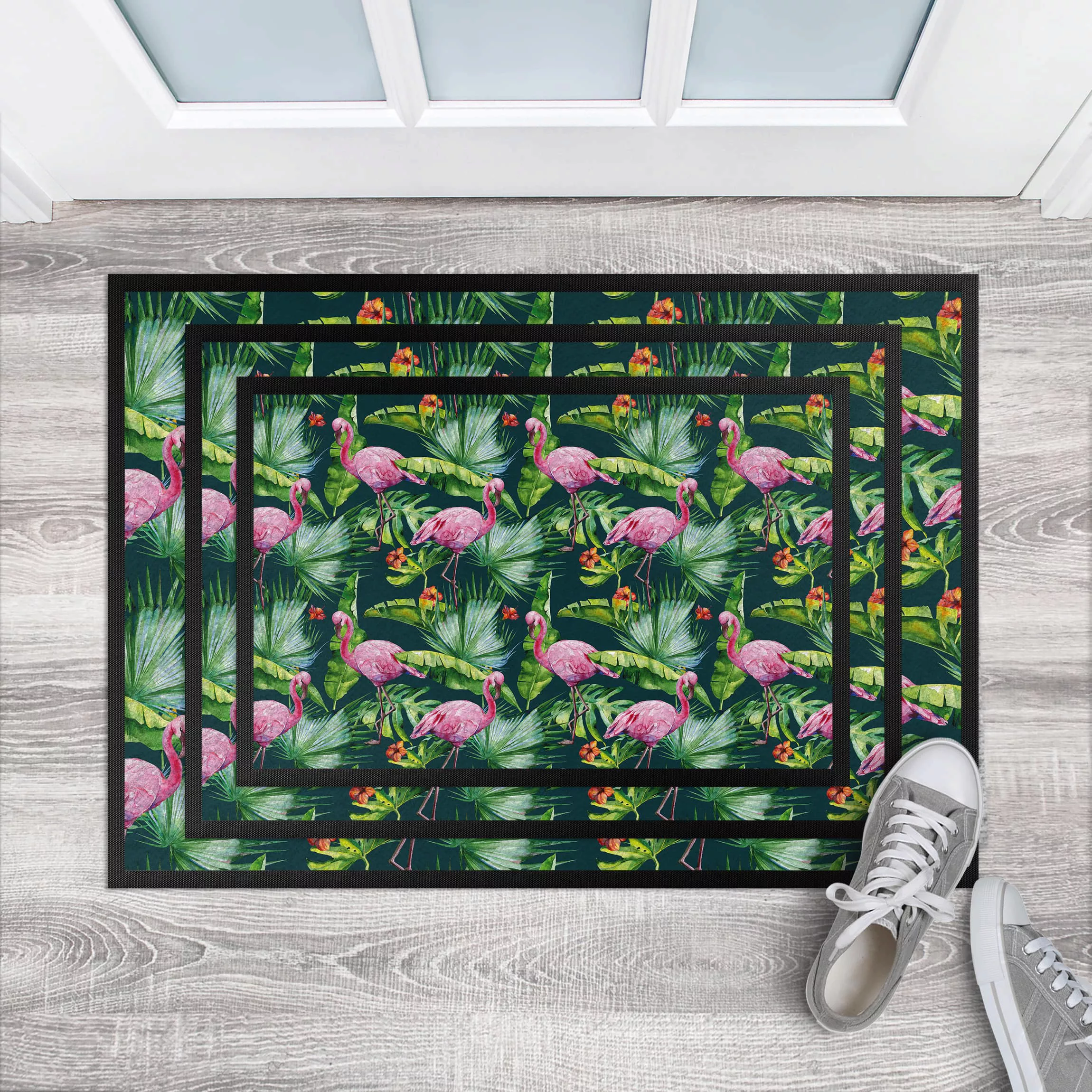 Fußmatte Blumen Tropical Flamingo pattern günstig online kaufen