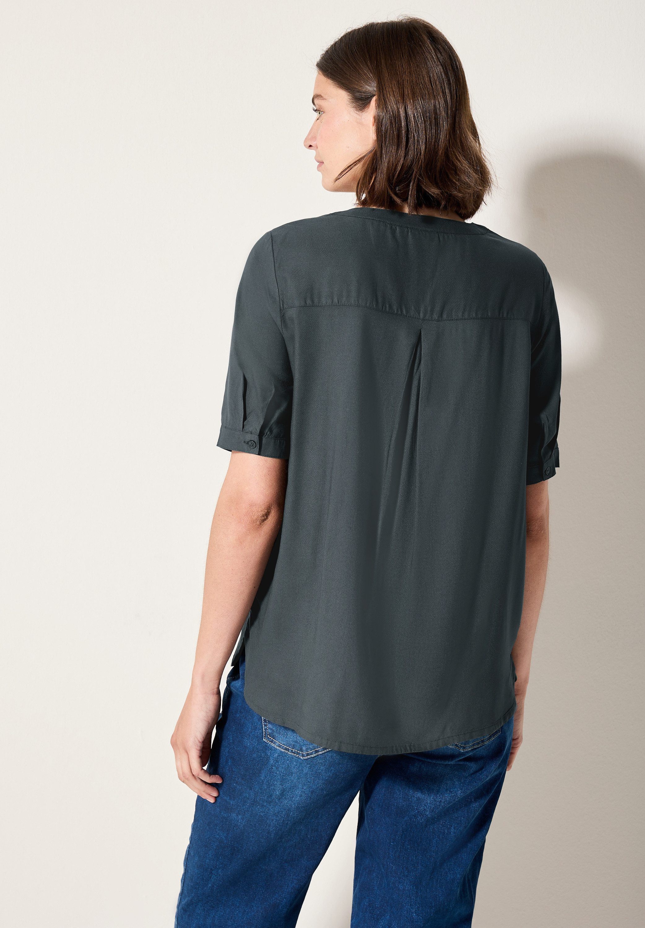 Cecil Shirtbluse, mit geschlitztem Rundhalsausschnitt günstig online kaufen
