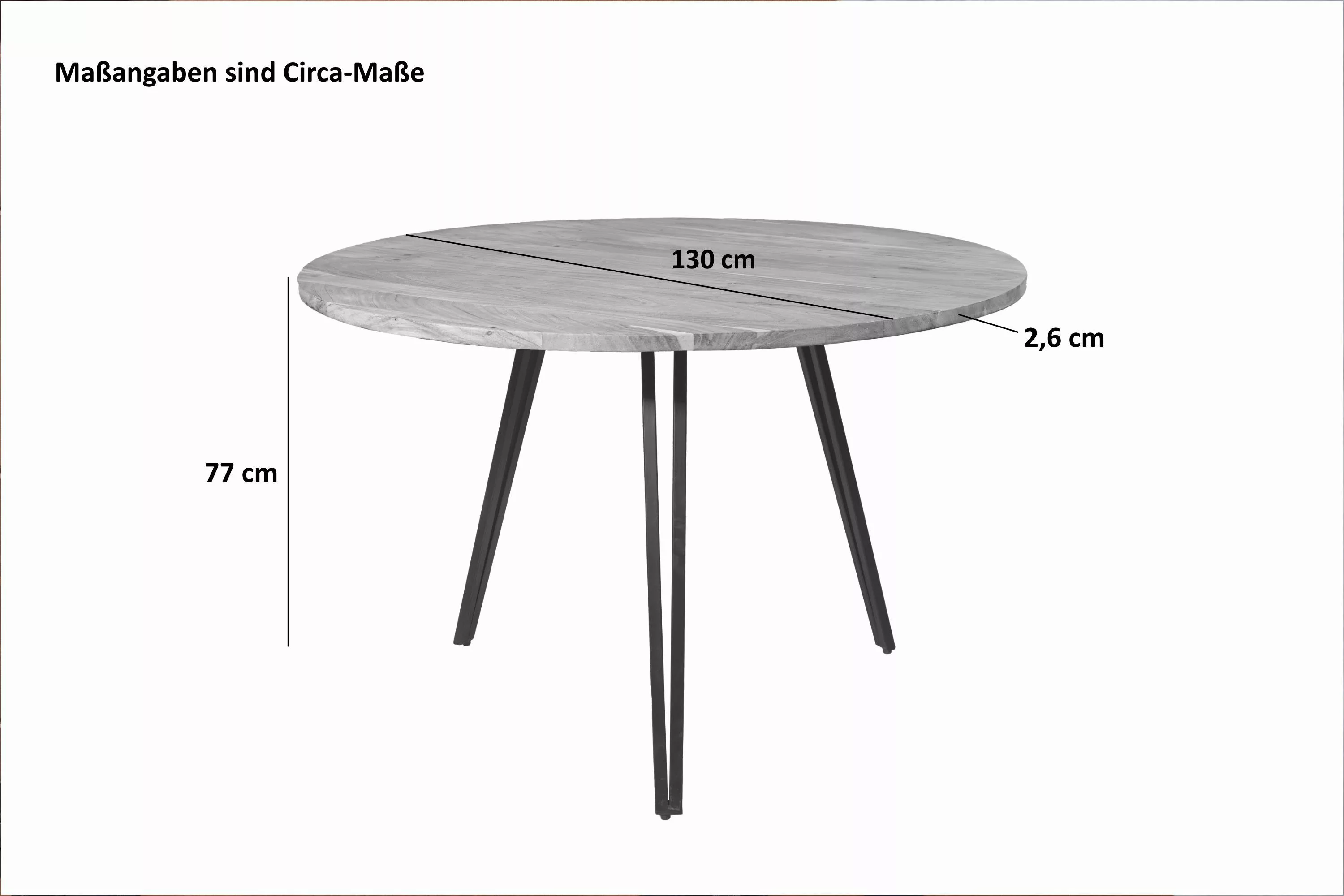 SAM® Esstisch Nami, Tischplatte rund, gerade günstig online kaufen
