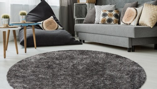 Bruno Banani Hochflor-Teppich »Alga«, rund, 40 mm Höhe, Uni-Farben, besonde günstig online kaufen