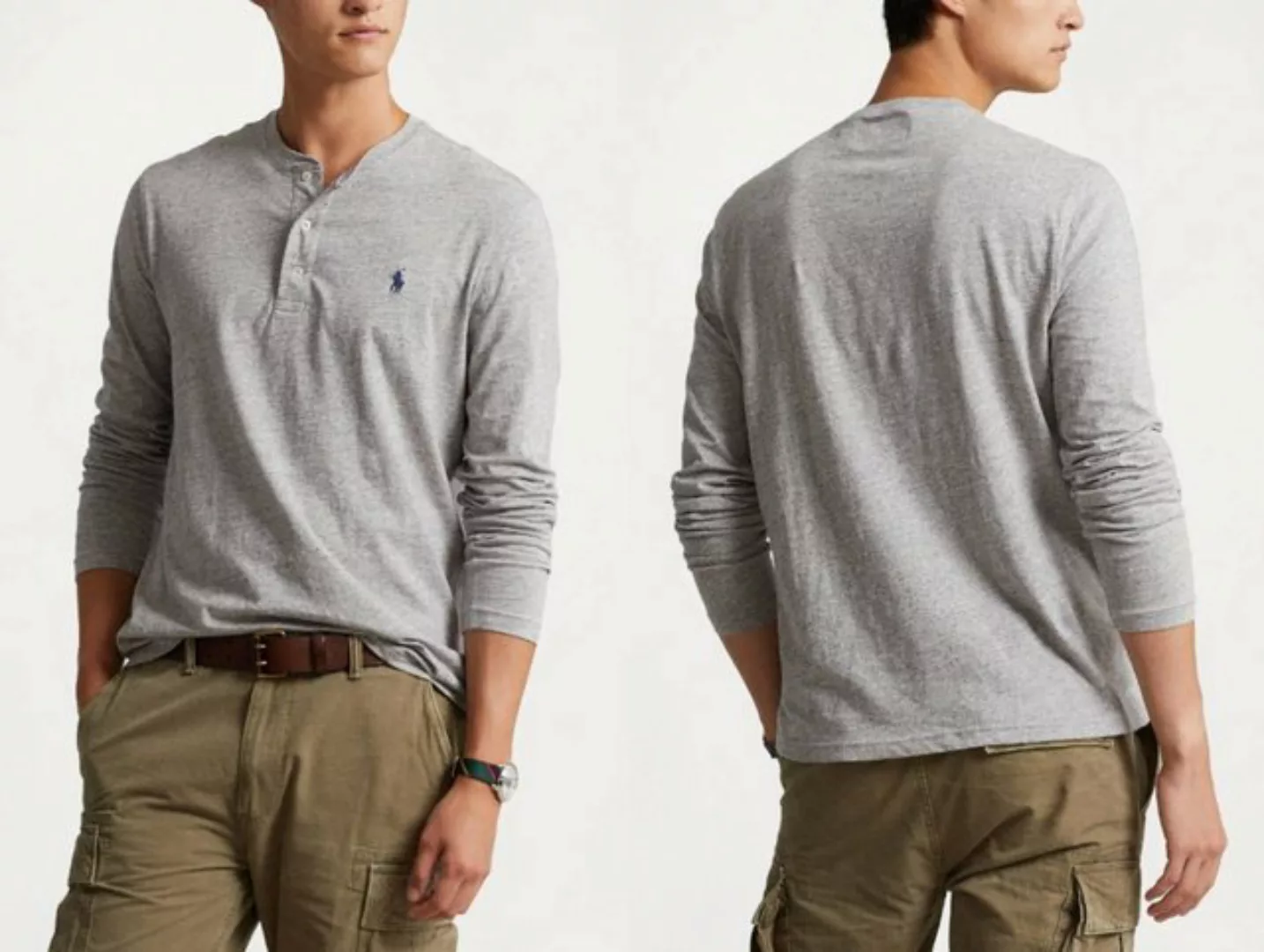 Ralph Lauren Sweatshirt POLO RALPH LAUREN GRANDFATHER SHIRT Slub Henley T-s günstig online kaufen