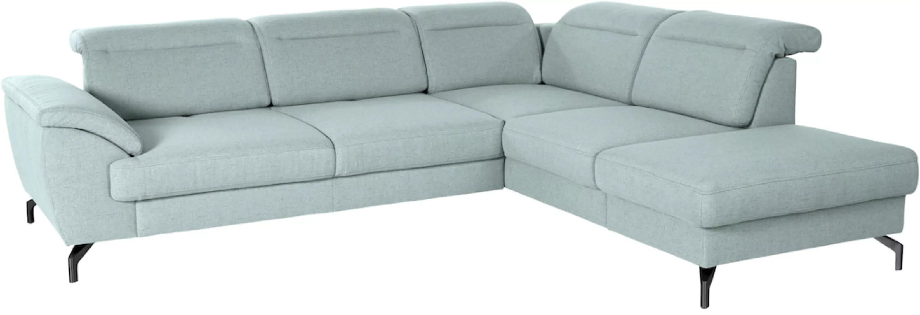 sit&more Ecksofa Percy L-Form, 12 cm Fußhöhe, Sitztiefenverstellung, wahlwe günstig online kaufen