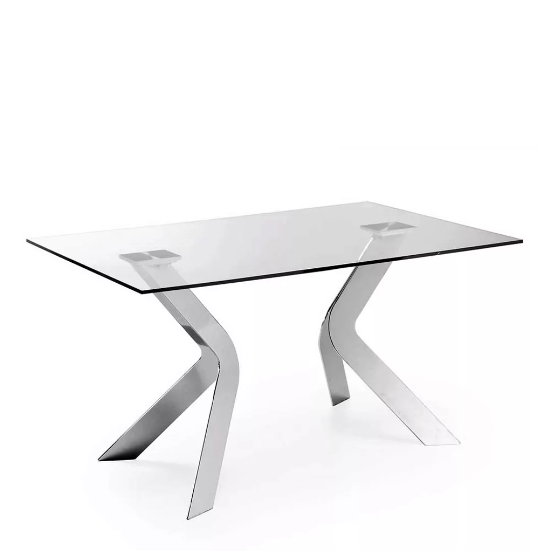 Esszimmertisch mit Klarglasplatte modern günstig online kaufen