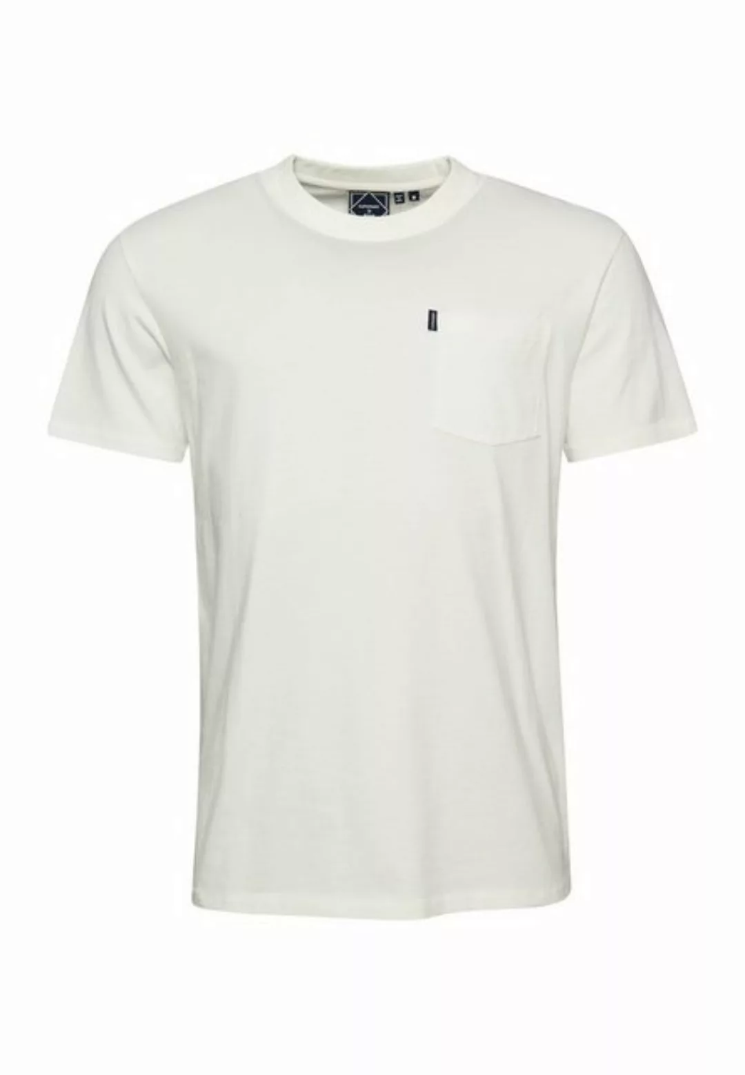Superdry T-Shirt Superdry Herren T-Shirt WORKWEAR POCKET TEE Ecru Weiß günstig online kaufen