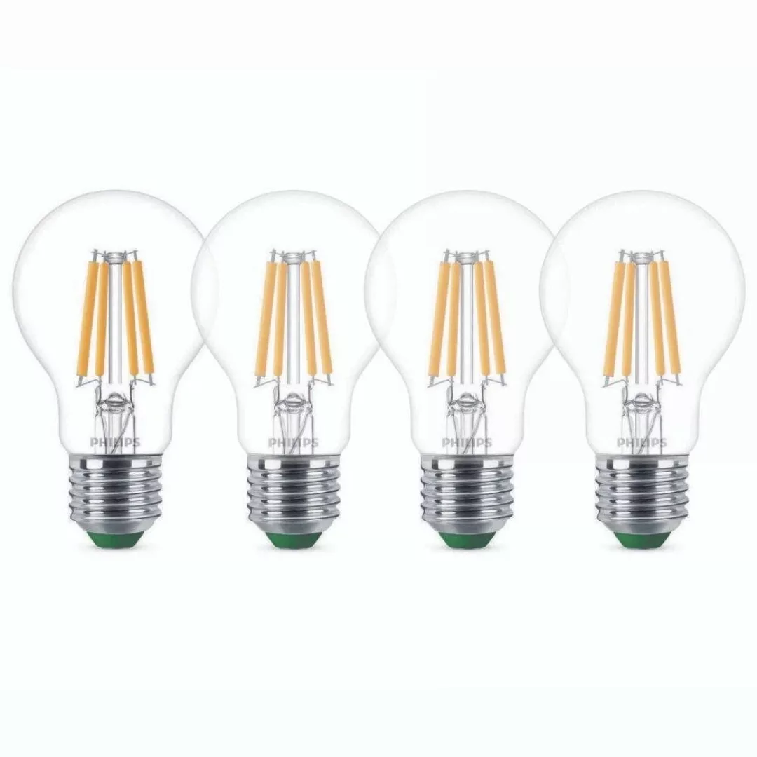 Philips LED Lampe E27 - Birne A60 2,3W 485lm 2700K ersetzt 40W Viererpack günstig online kaufen