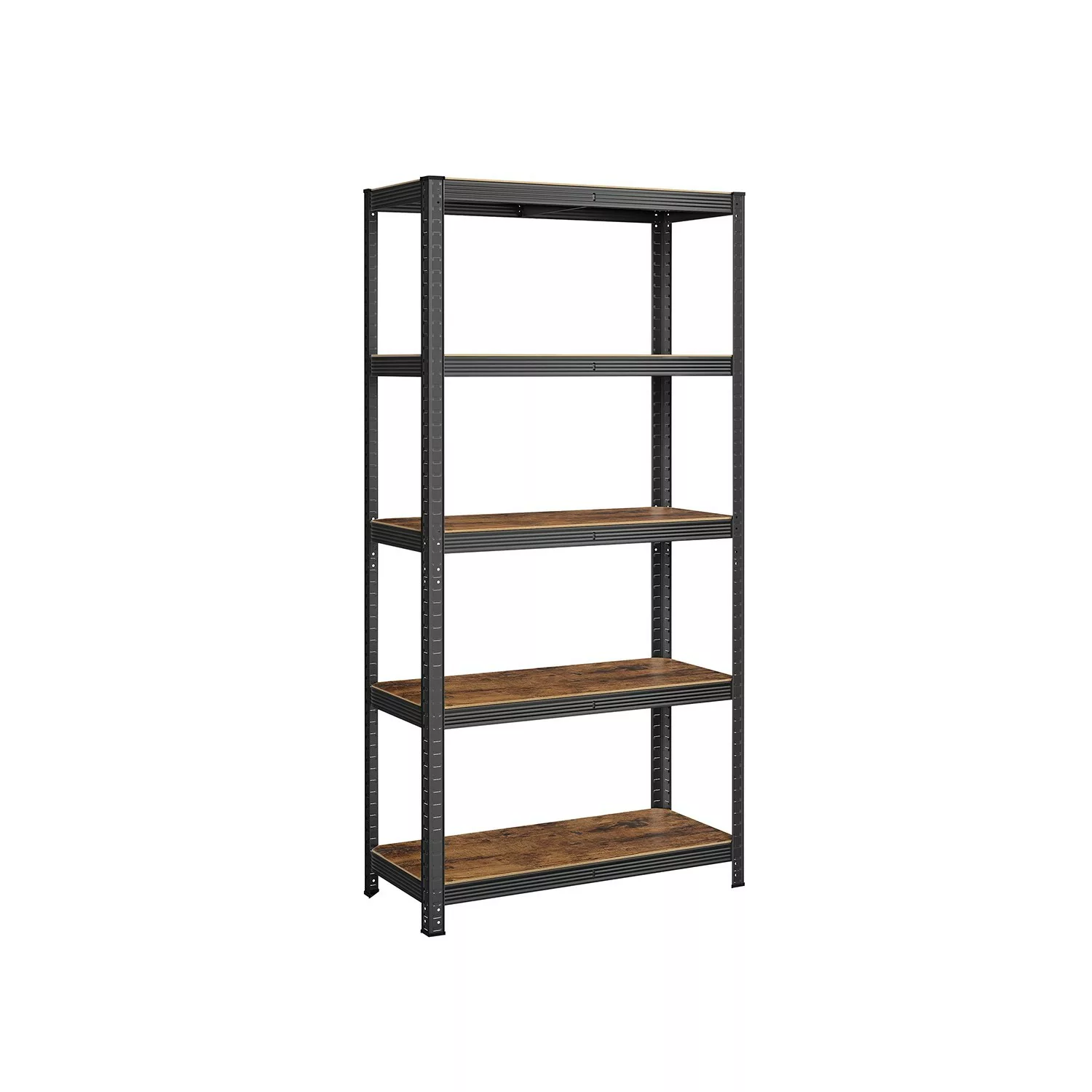 Songmics Lagerregal 40 cm x 90 cm x 180 cm Braun-Schwarz günstig online kaufen
