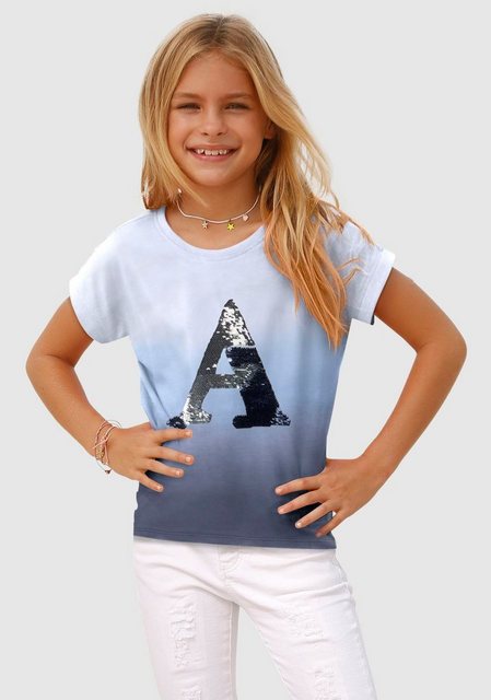 Arizona T-Shirt mit Wendepaillenten Applikation günstig online kaufen