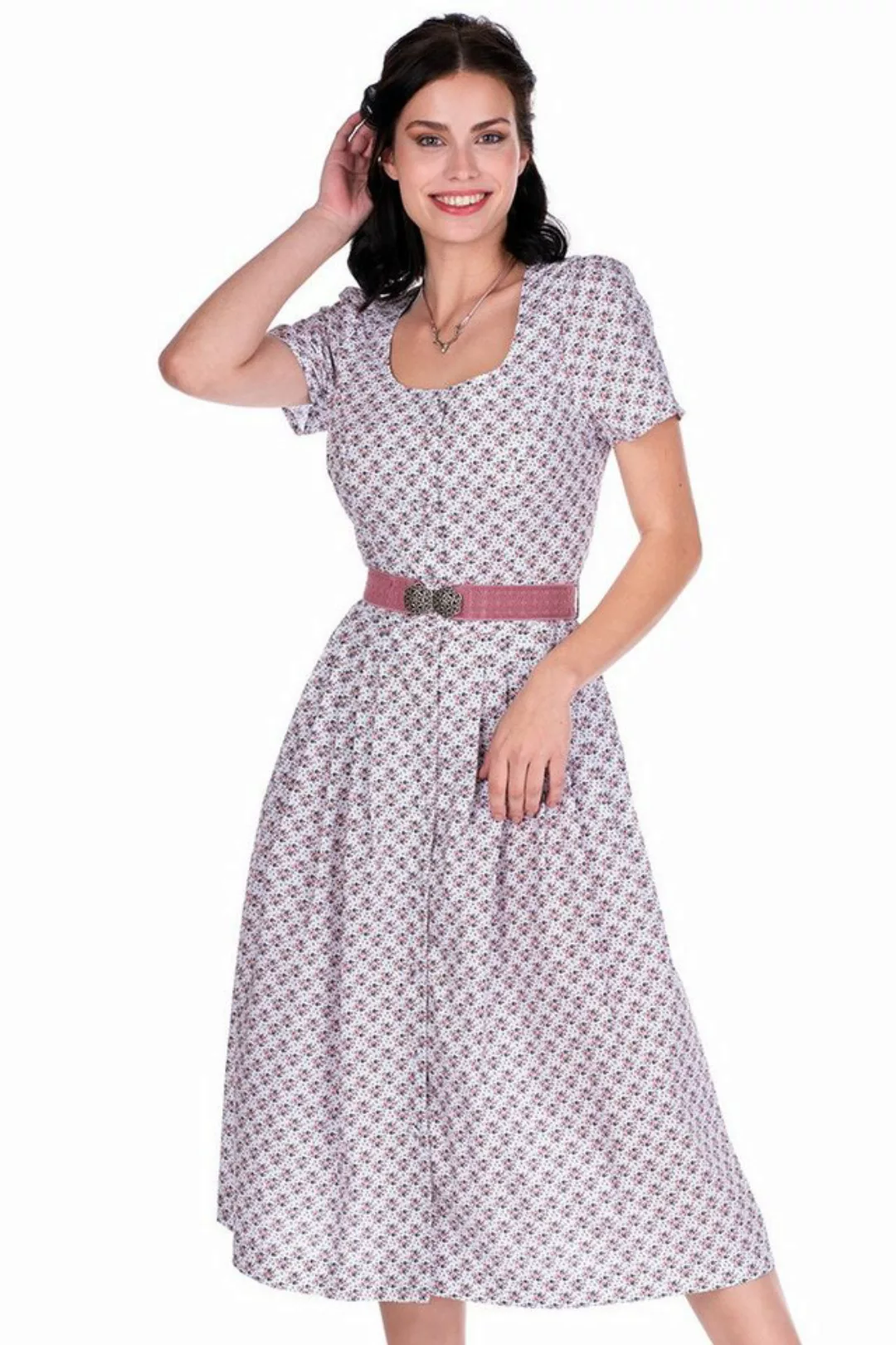 Berwin & Wolff Trachtenkleid Sommerkleid - ORIETTA - weiß/altrosa geblümt günstig online kaufen