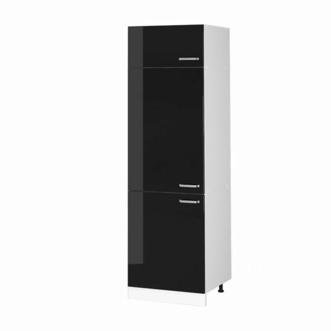 Vicco Backofen/Kühlumbauschrank Hochschrank R-Line Solid Weiß Schwarz Hochg günstig online kaufen