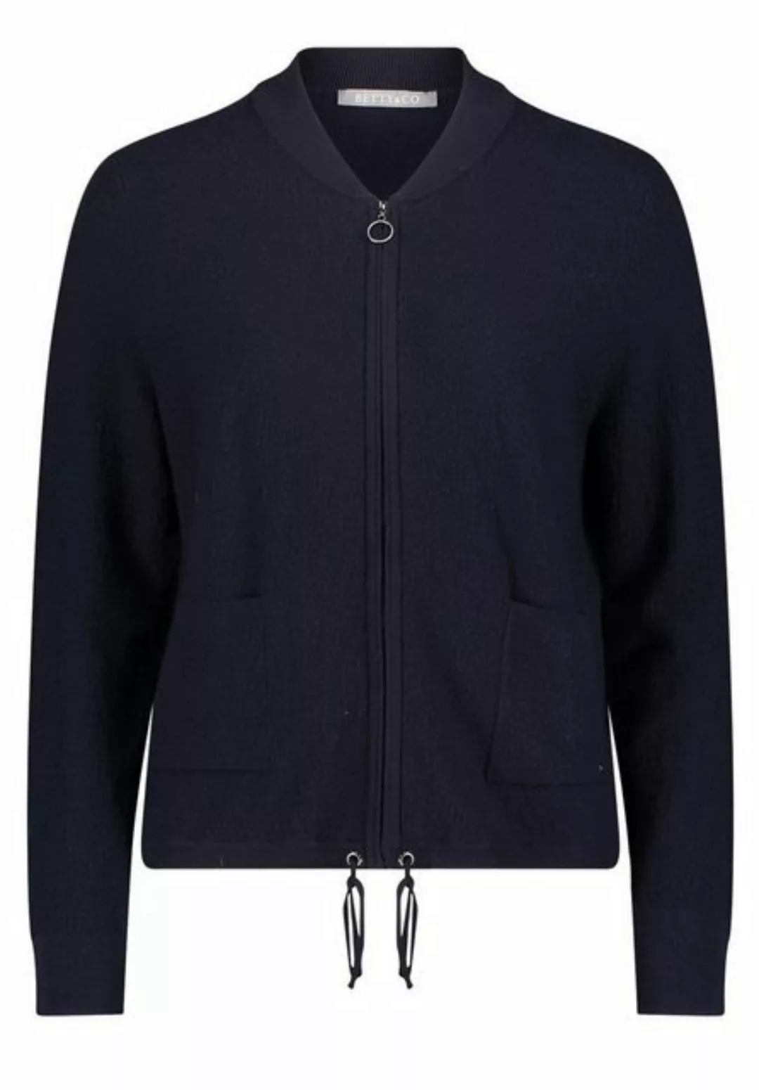 Betty&Co Strickjacke Strickjacke Kurz 1/1 Arm, Navy Blue günstig online kaufen