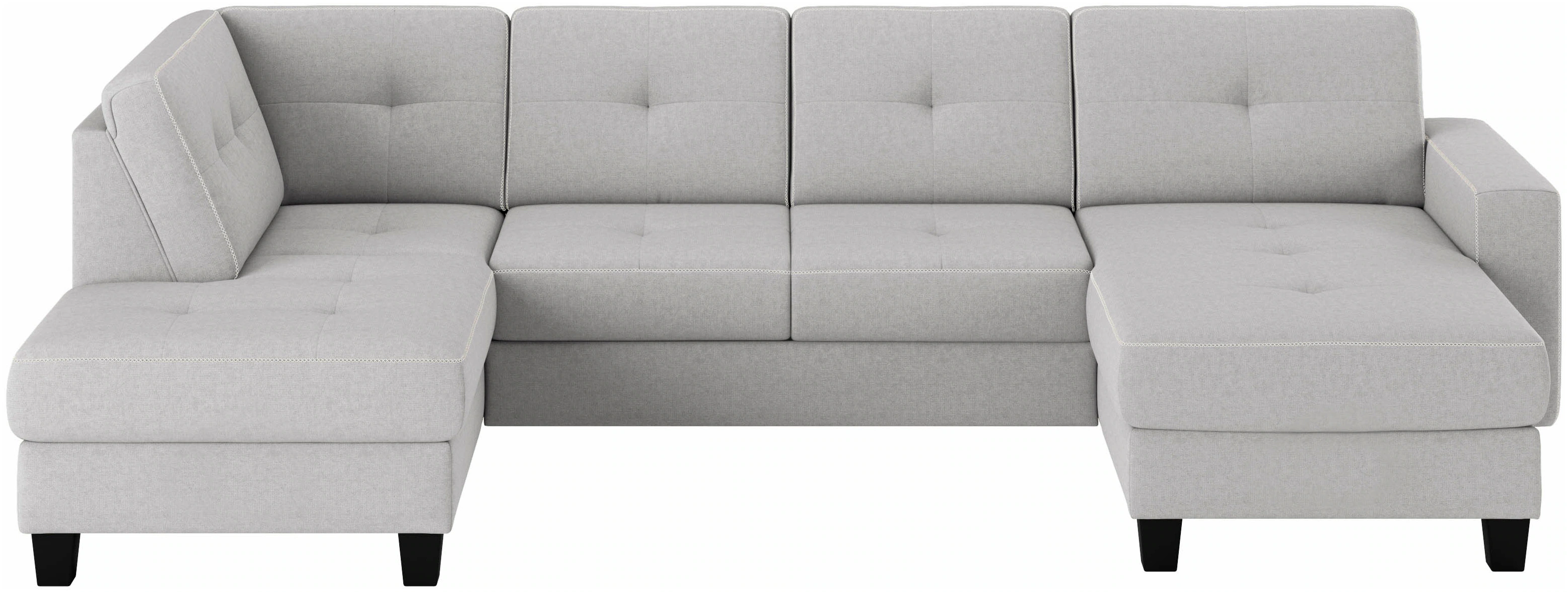 Places of Style Wohnlandschaft "Varese", Kreuznaht in beige günstig online kaufen