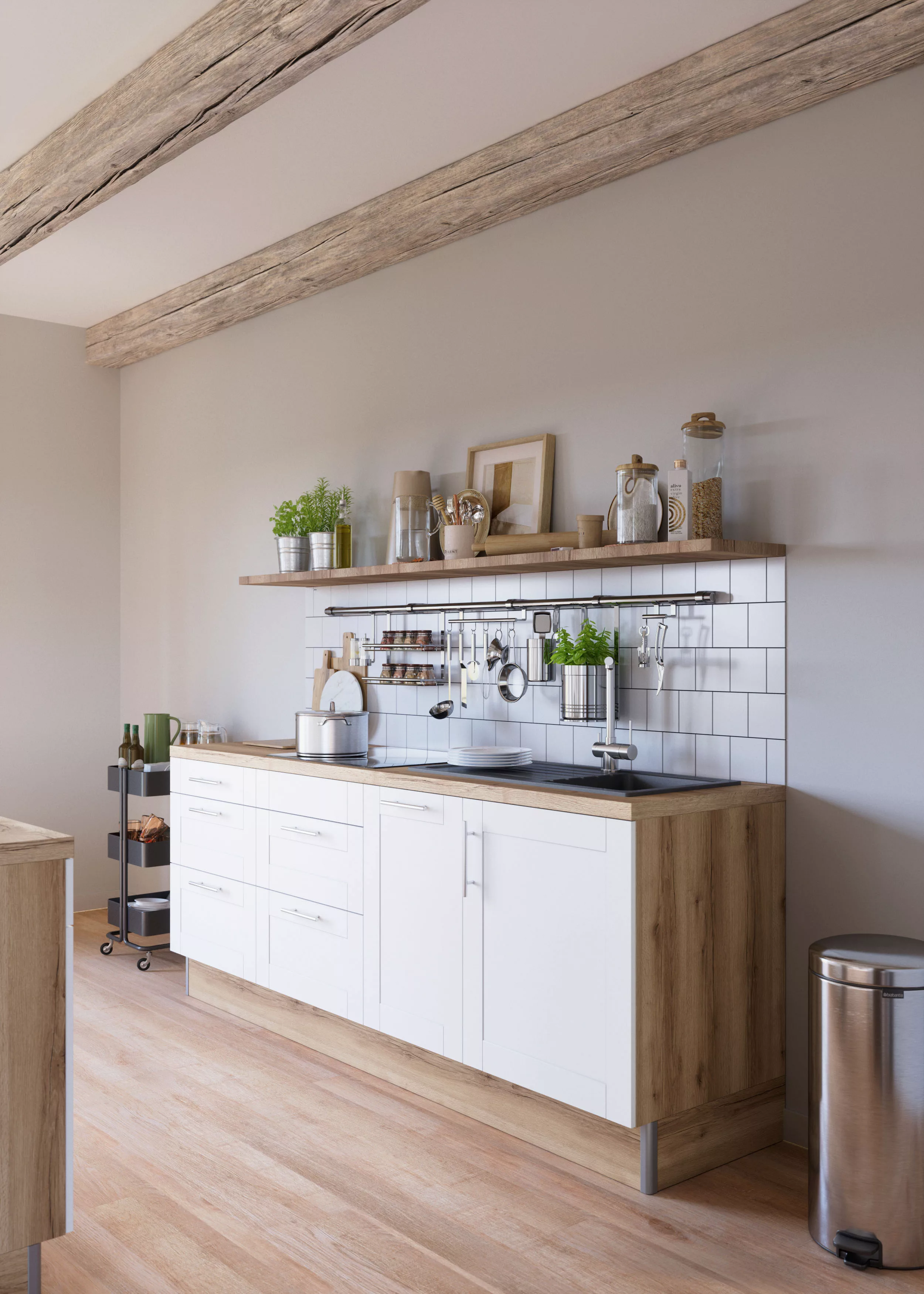 OPTIFIT Küche "Ahus", Breite 225 cm, wahlw. Mit E-Geräten, Soft Close Funkt günstig online kaufen