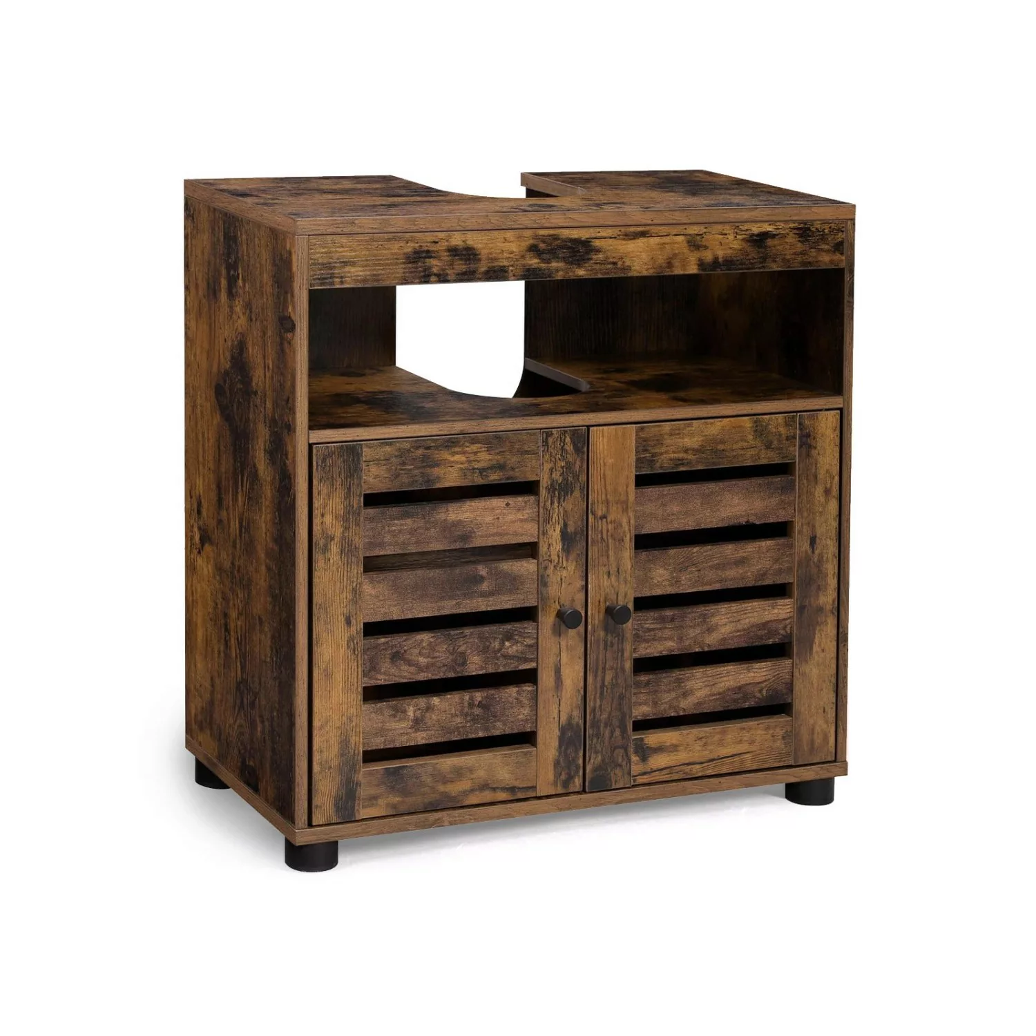 Vasagle Waschbeckenunterschrank 60 cm x 30 cm x 63 cm Braun günstig online kaufen