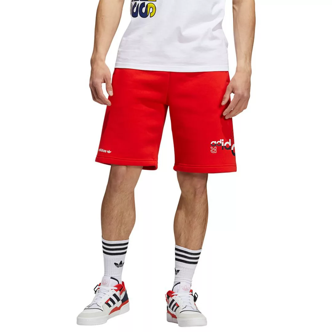 Adidas Originals Logo Play Shorts Hosen M Red günstig online kaufen