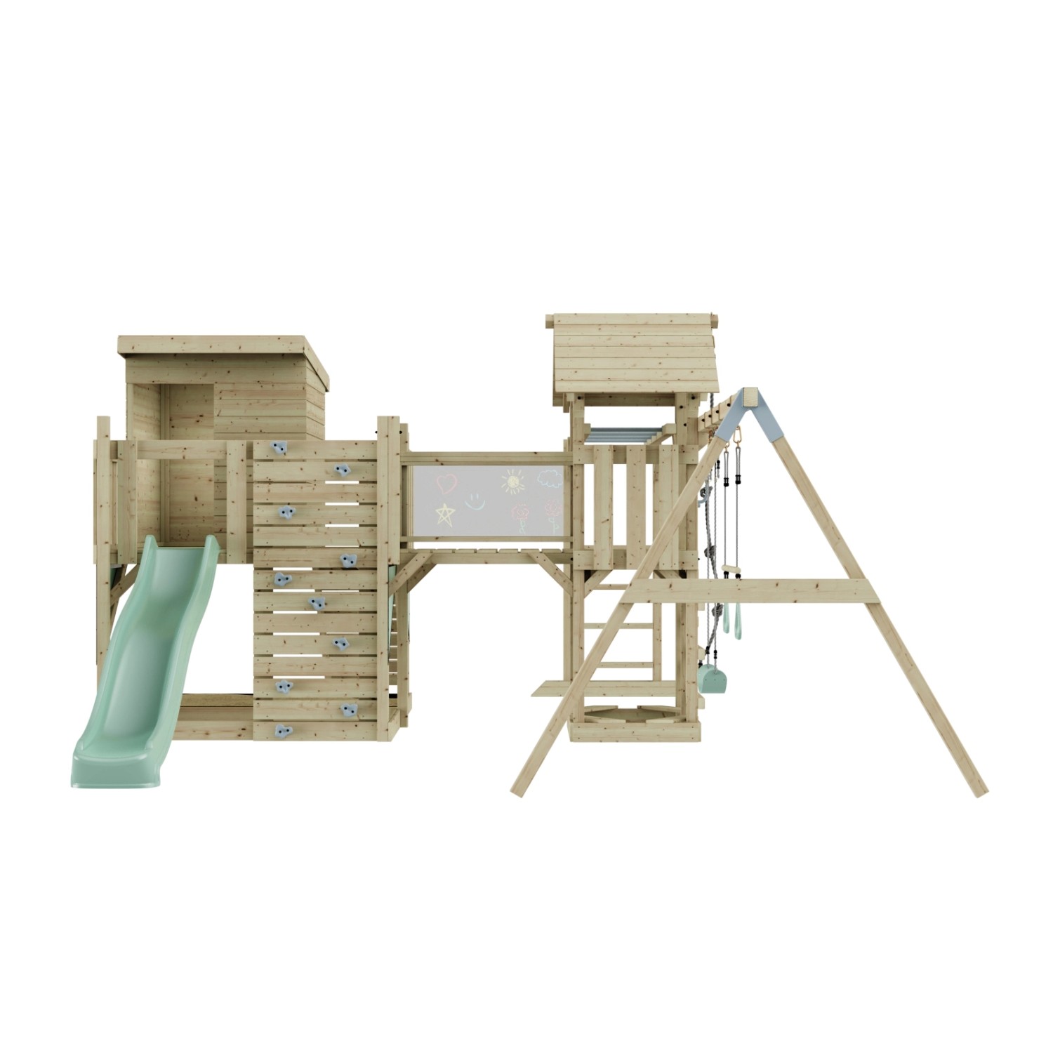 OutdoorToys Spielturm Malou mit Trapezschaukel Mintgrün günstig online kaufen