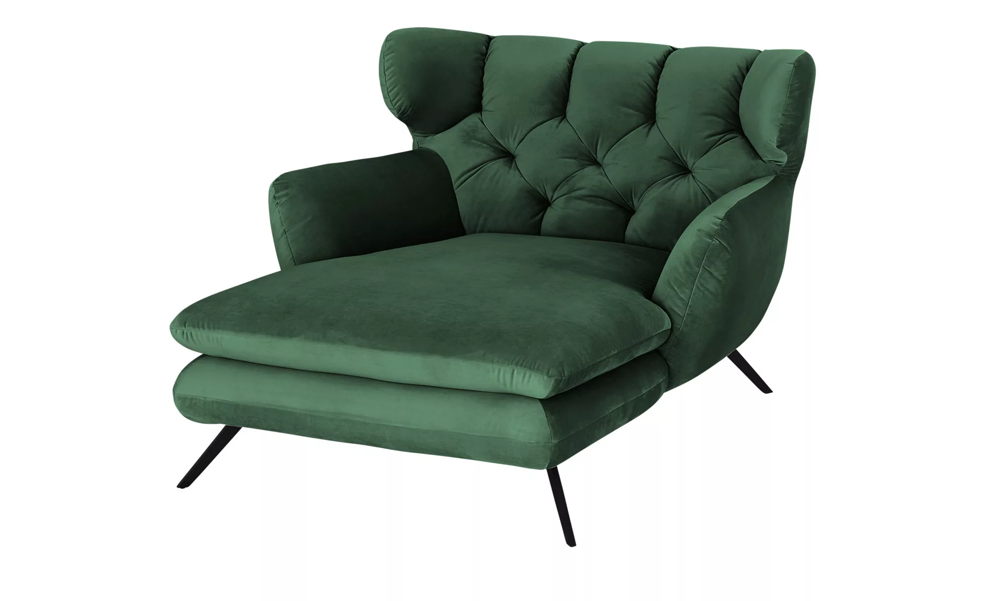 pop Longseat-Sessel Samt Caldara ¦ grün ¦ Maße (cm): B: 126 H: 94 T: 160 Po günstig online kaufen