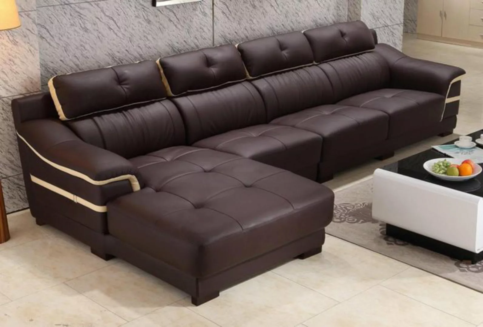 Xlmoebel Ecksofa L-förmiges Ecksofa in schickem Design für gemütliche Wohnl günstig online kaufen