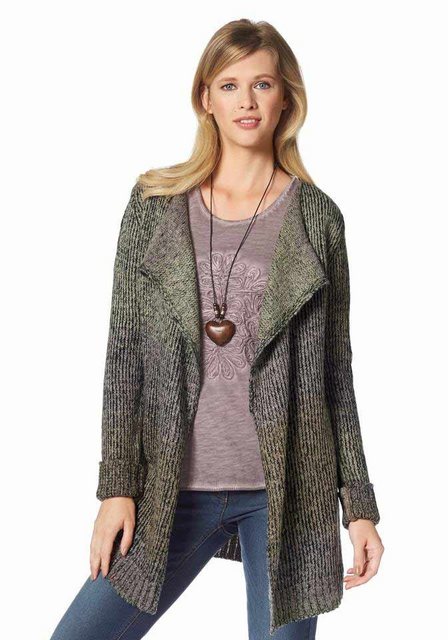 Corley originals Strickjacke Corley Damen Strickjacke, beige-grau-bunt günstig online kaufen