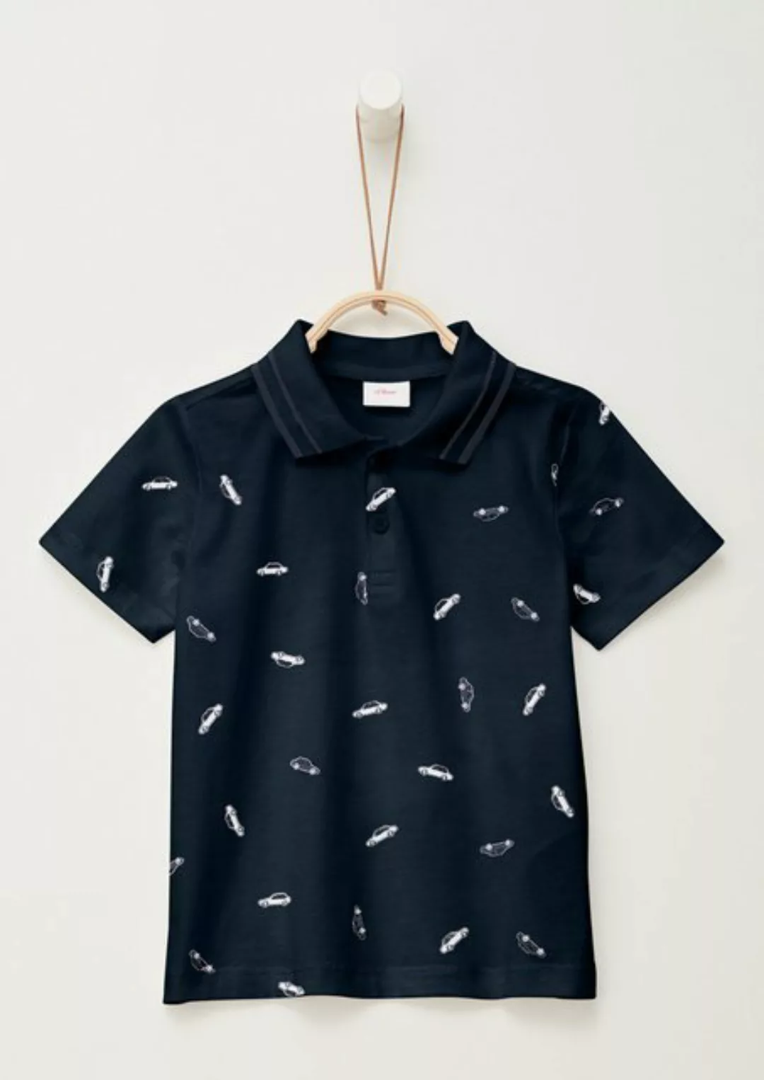 s.Oliver Junior Poloshirt mit All-Over Print günstig online kaufen