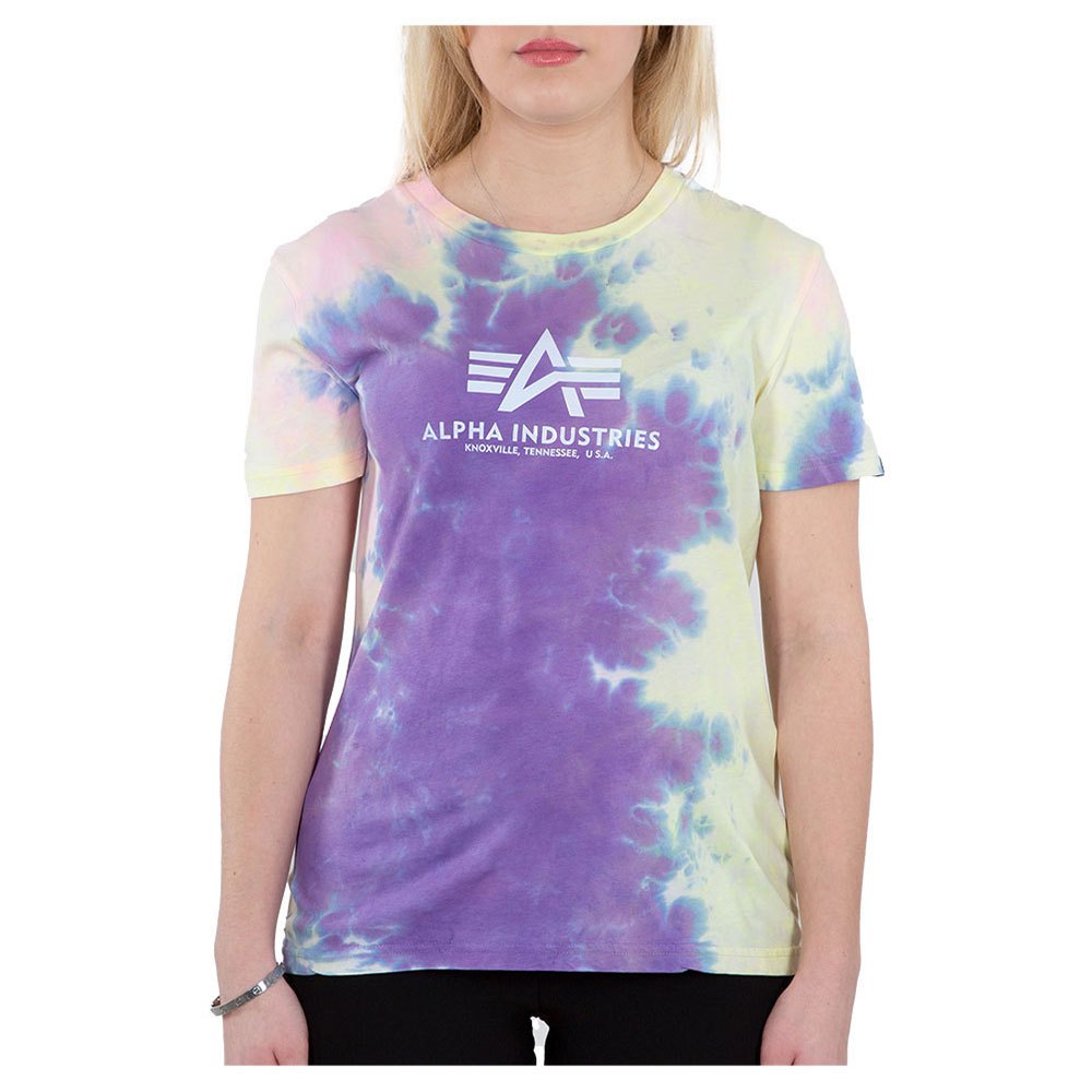 Alpha Industries Basic Batik Kurzärmeliges T-shirt XS Pastel Grey Batik günstig online kaufen