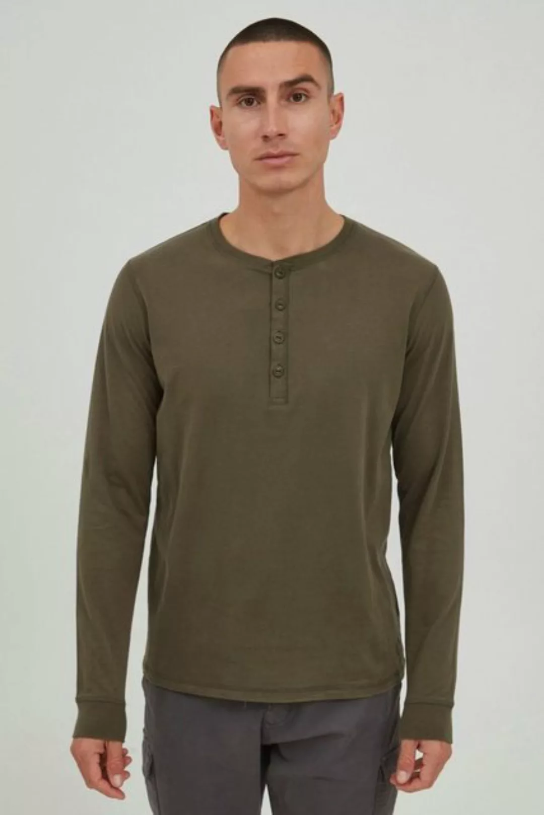 Indicode Longsweatshirt IDArmando Sweatshirt mit Knopfleiste günstig online kaufen